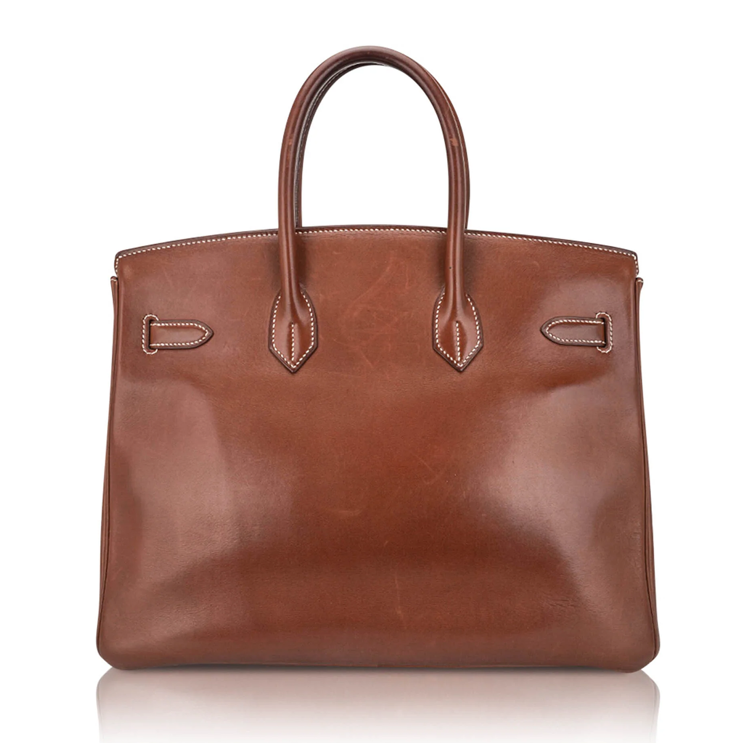 Warm Sunbaked Tan Organic Tonal Generous Sized Structured Hand Tote With Pale Contrast Stitching, Luminous Golden Twist Lock Hardware And Coordinating Tan Suspended Metal Padlock Charm