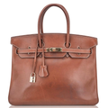 Warm Sunbaked Tan Organic Tonal Generous Sized Structured Hand Tote With Pale Contrast Stitching, Luminous Golden Twist Lock Hardware And Coordinating Tan Suspended Metal Padlock Charm
